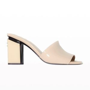 Beige Chanel Mod Art Mule 38.5